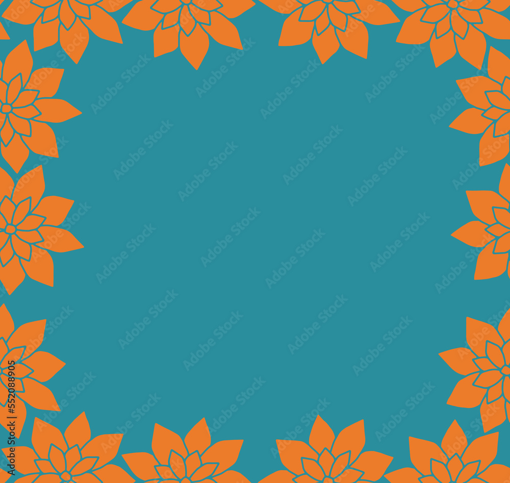 illustration frame of unusual beautiful flowers with place for text. Billboard, banner and signboard. illustration frame of unusual beautiful flowers with place for text. Billboard, banner and signboard.