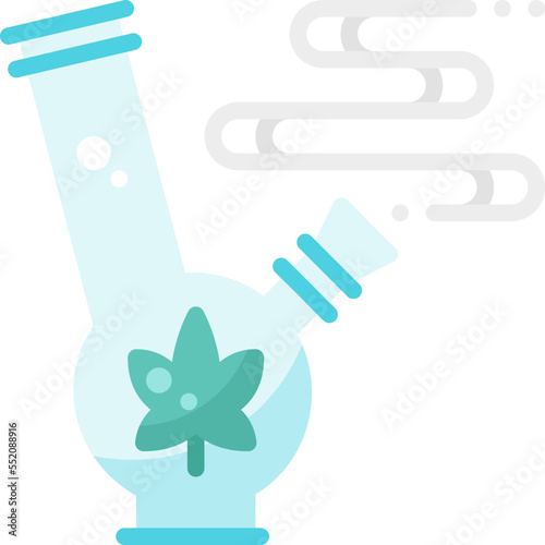 Cannabis Bong drug marijuana tobacco cannabinoids herb herbal  flat icon