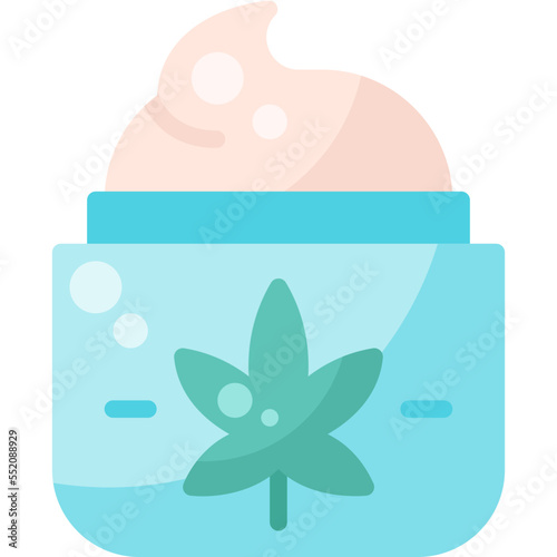 Cannabis Cream drug marijuana tobacco cannabinoids herb herbal  flat icon