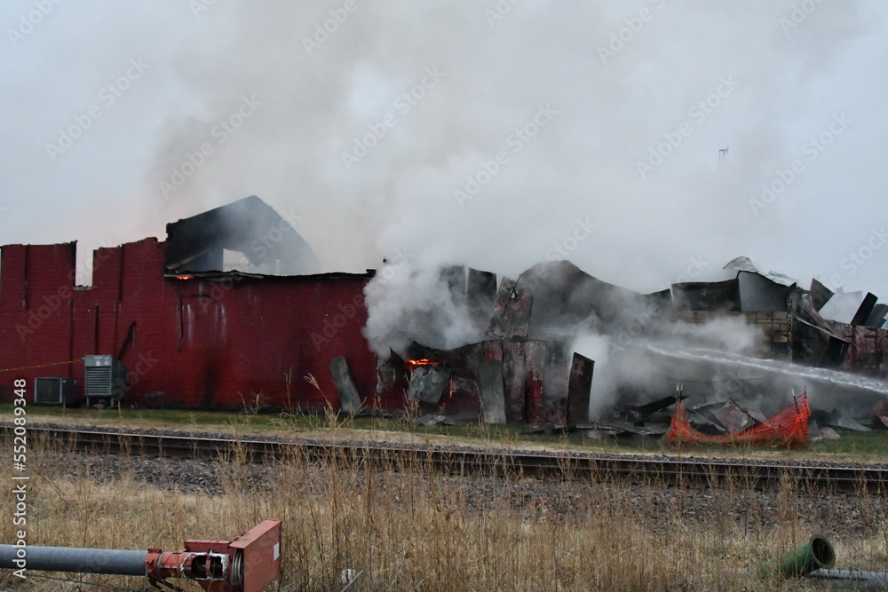 Naklejka premium Burning Building