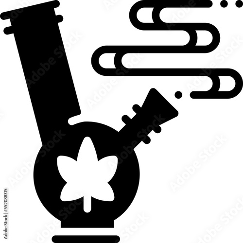 Cannabis Bong drug marijuana tobacco cannabinoids herb herbal  glyph solid icon