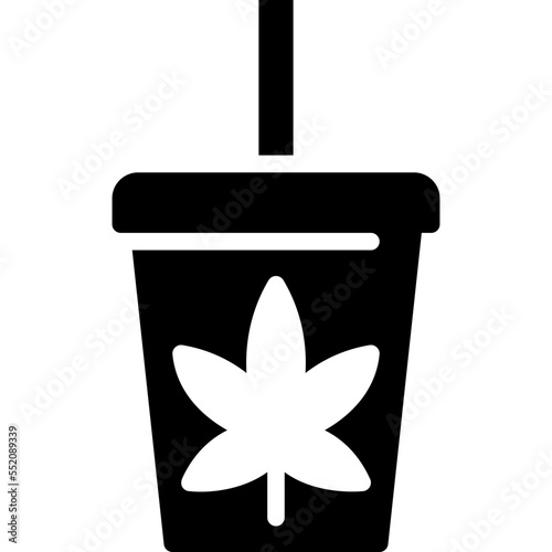 Cannabis Drink drug marijuana tobacco cannabinoids herb herbal  glyph solid icon