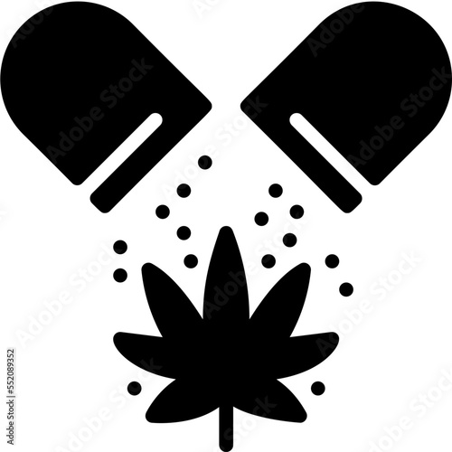 Cannabis Drugs drug marijuana tobacco cannabinoids herb herbal  glyph solid icon