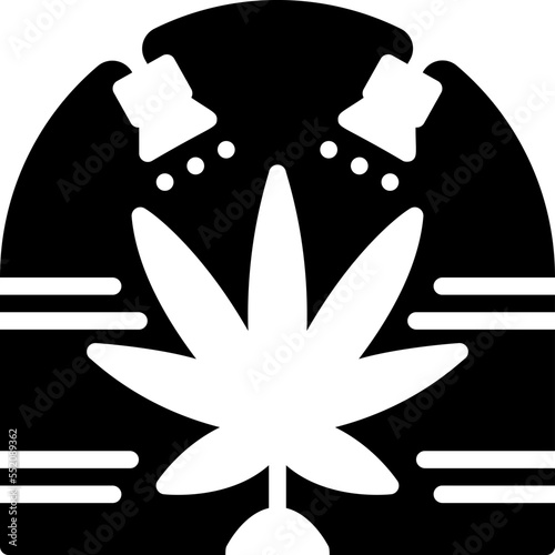 Cannabis Farm drug marijuana tobacco cannabinoids herb herbal  glyph solid icon
