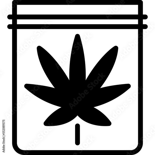 Cannabis In Plastic Envelope drug marijuana tobacco cannabinoids herb herbal  glyph solid icon