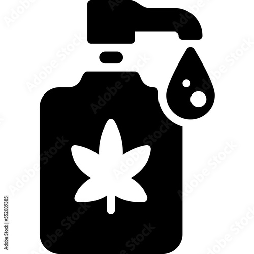 Cannabis Lotion drug marijuana tobacco cannabinoids herb herbal  glyph solid icon