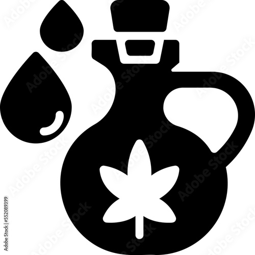 Cannabis Oil drug marijuana tobacco cannabinoids herb herbal  glyph solid icon