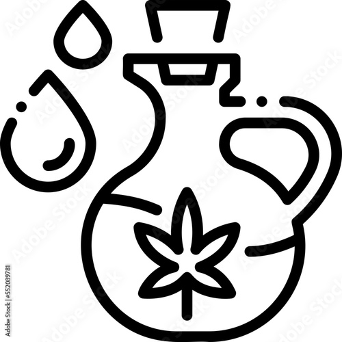 Cannabis Oil drug marijuana tobacco cannabinoids herb herbal  line outline icon