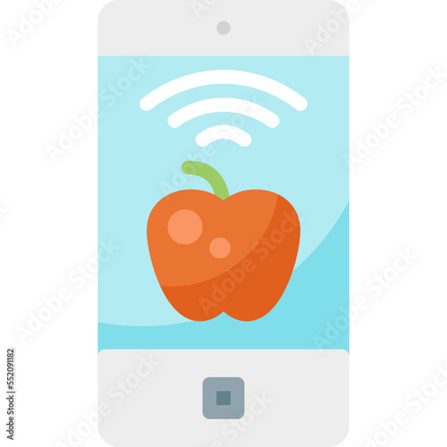 smart farm organic nature field garden ranch plant  flat icon