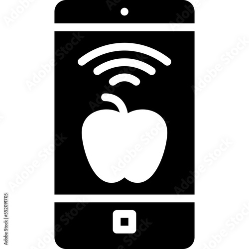 smart farm organic nature field garden ranch plant  glyph solid icon