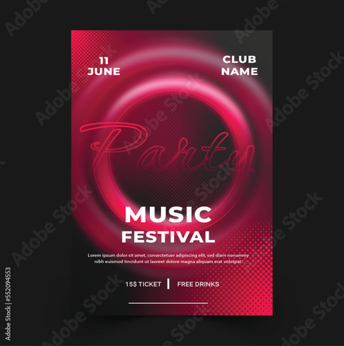 Modern Elegant Music festival poster post EPS template