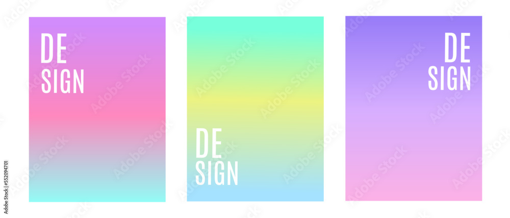 Set Of Colorful Gradient Background. Suitable For Banner, Ads, Social Media Post, and Wallpaper.