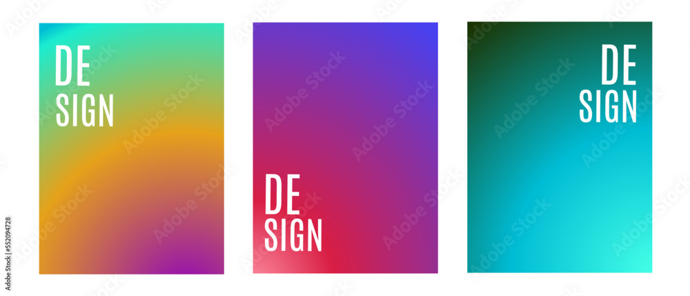 Set Of Colorful Gradient Background. Suitable For Banner, Ads, Social Media Post, and Wallpaper.