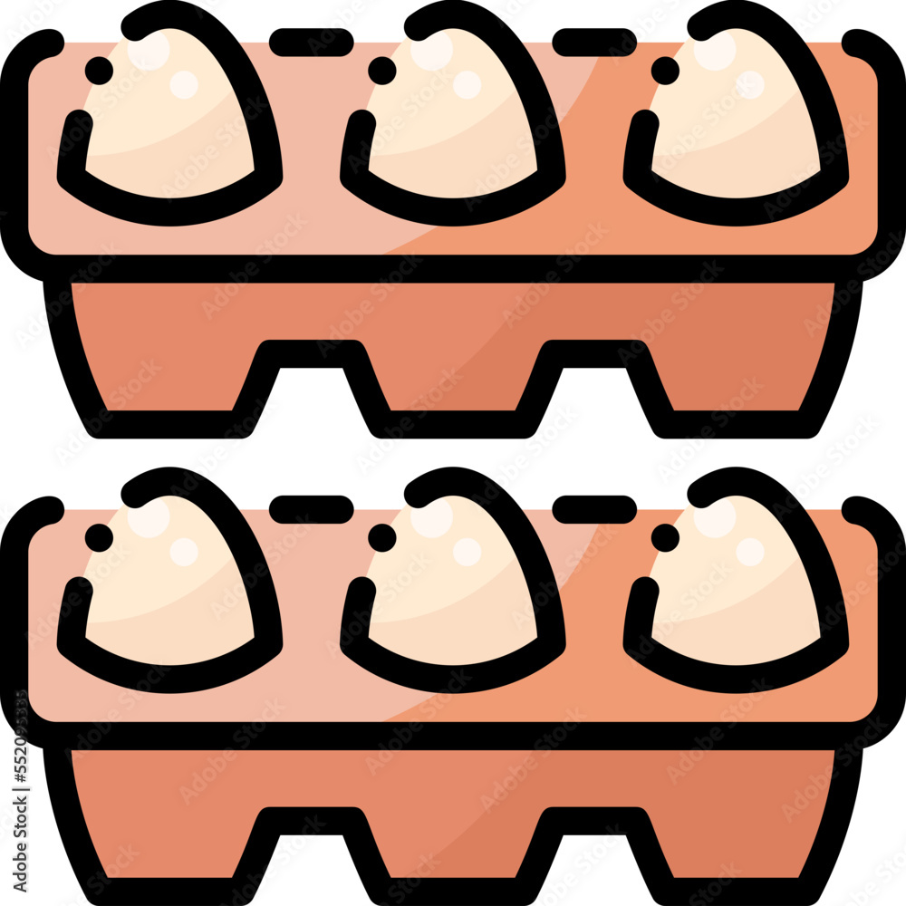 Eggs organic nature field garden ranch plant farming farm filled color line icon Eggs organic nature field garden ranch plant farming farm filled color line icon