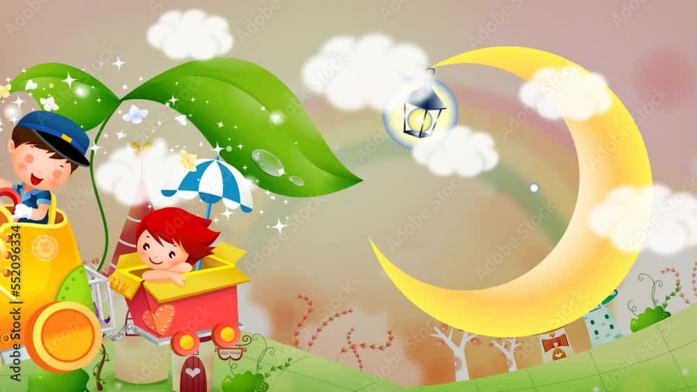LOOP ANIMATION, LULLABY BACKGROUND.AUTHOR'S ANIMATION