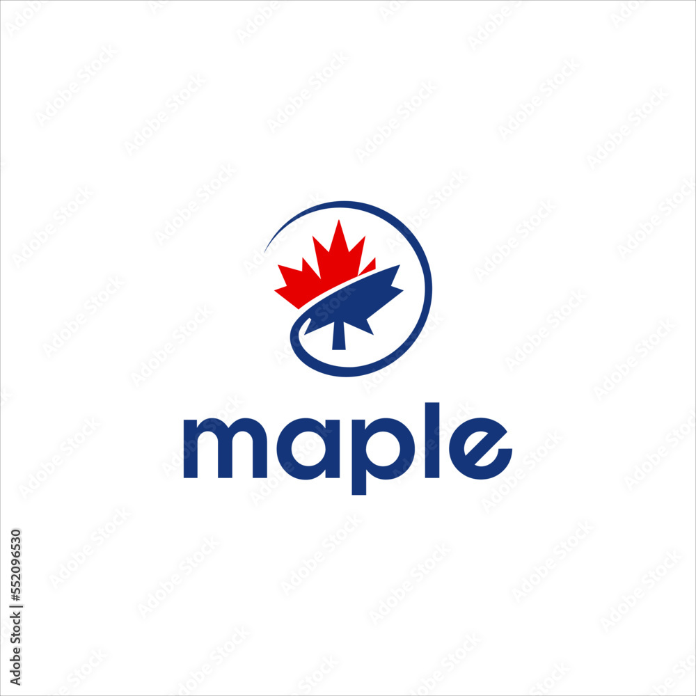 simple red maple leaf logo design, canada symbol vector template simple red maple leaf logo design, canada symbol vector template