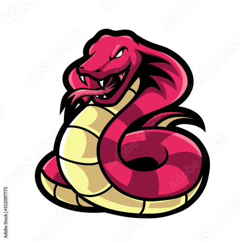 vector of cobra snake mascot ready to attac