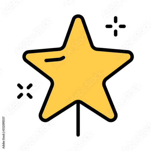 Vector star shape in flat design