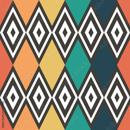 Seamless abstract modern colorful geometrical pattern