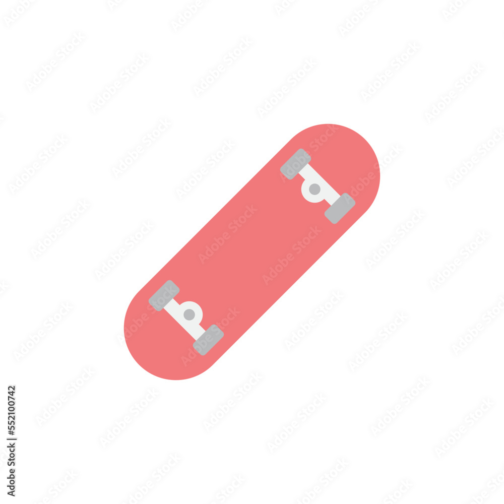 Skateboard icon in color, isolated on white background Skateboard icon in color, isolated on white background
