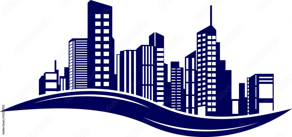Obraz premium Skyline logo design. Urban, City and Building logo concept.