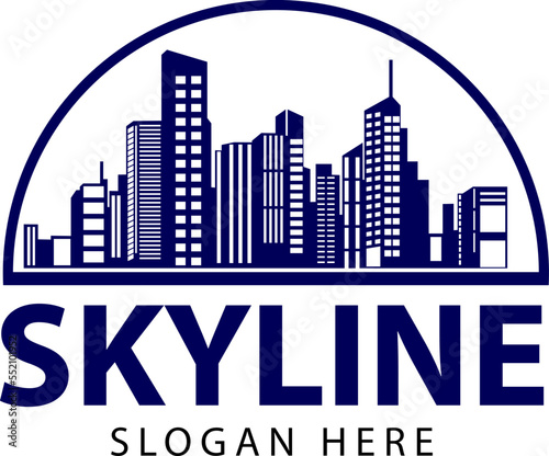 Skyline logo design. Urban, City and Building logo concept.