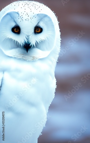 AI-generated Image Of A Snowy Owl Portrait
