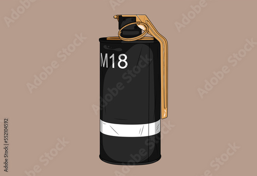 Smoke Grenade Black and Gold
