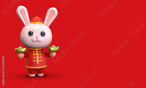 Chinese new year  year of the rabbit festival celebration background design template