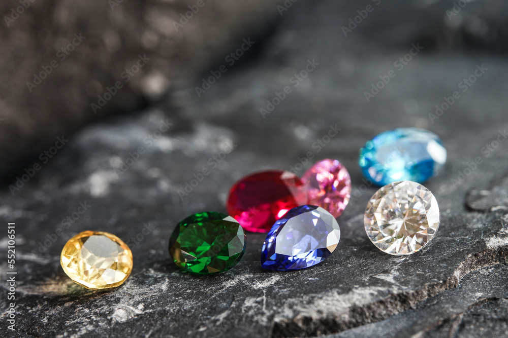 Natural Sapphire gemstone, Jewel or gems on black shine color, Collection of many different natural gemstones amethyst, Natural Sapphire gemstone, Jewel or gems on black shine color, Collection of many different natural gemstones amethyst,