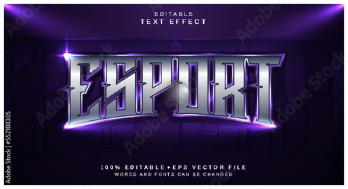 Editable text style effect - Esport text style theme.