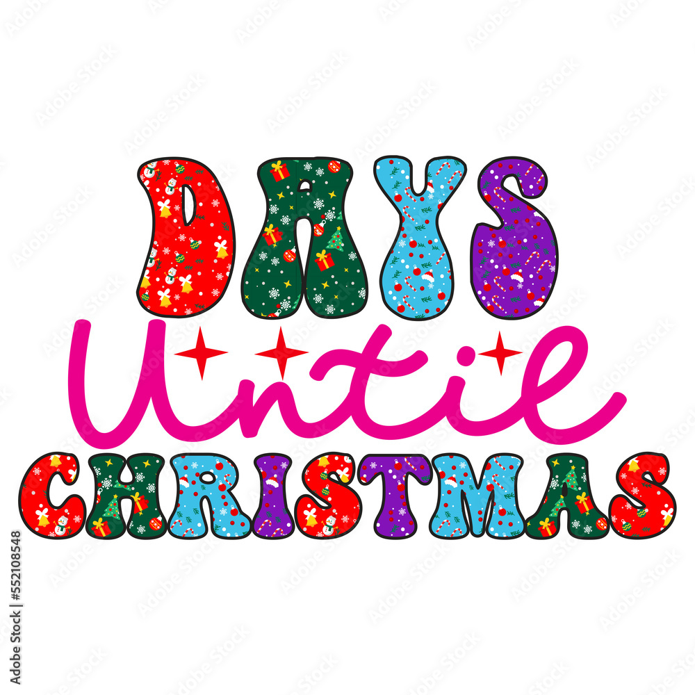 Naklejka premium Days Until Christmas
