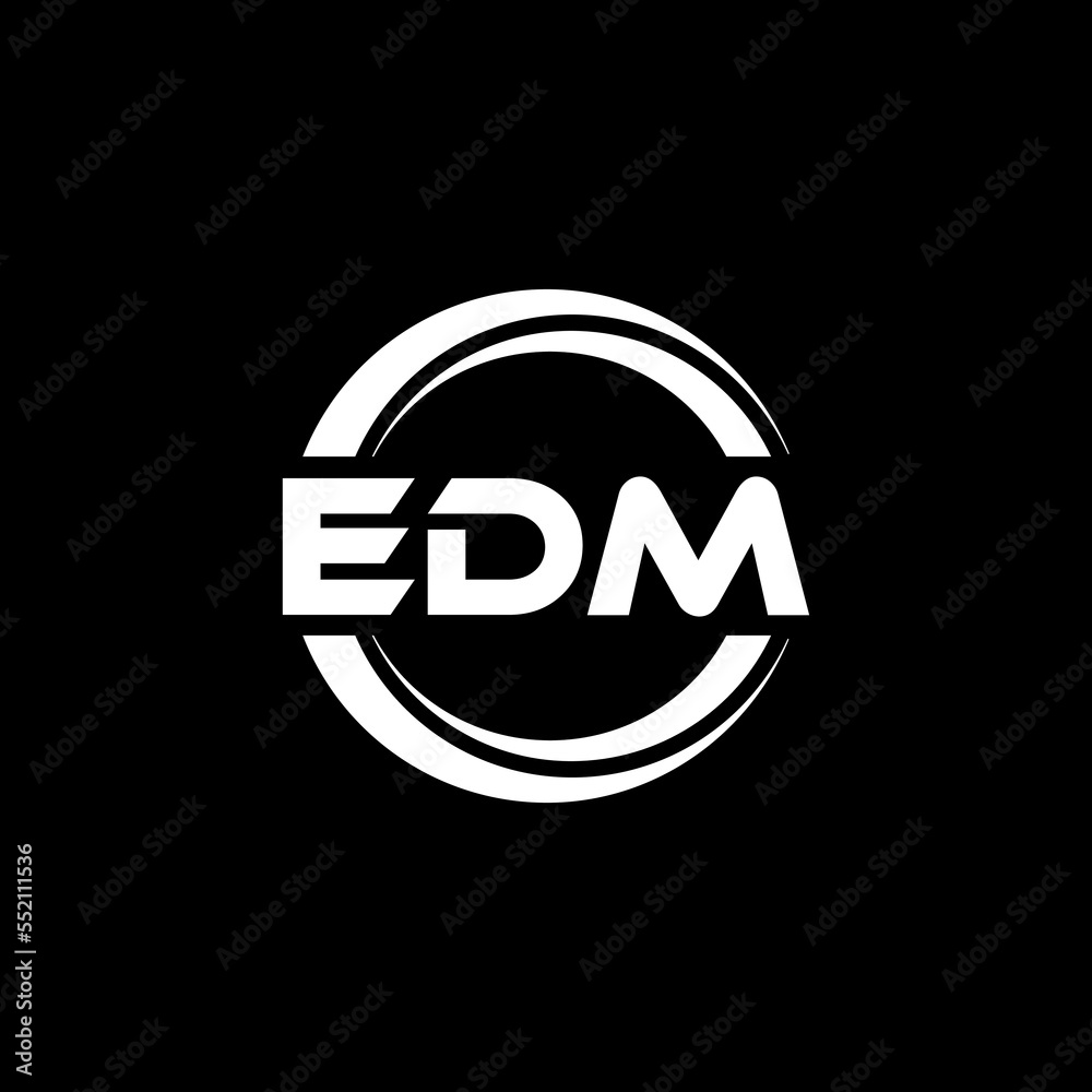 EDM letter logo design with black background in illustrator, vector logo modern alphabet font overlap style. calligraphy designs for logo, Poster, Invitation, etc. EDM letter logo design with black background in illustrator, vector logo modern alphabet font overlap style. calligraphy designs for logo, Poster, Invitation, etc.