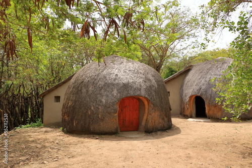 Bild auf Leinwand Traditional Cultural Village Matsamo in Eswatini, Swaziland
