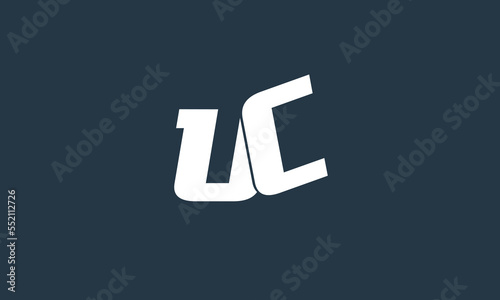 Alphabet letters Initials Monogram UC, CU, U and C