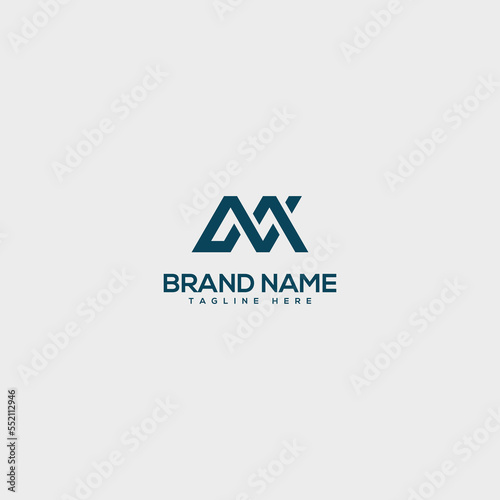 Alphabet MN, NM, M, N letter logo design template vector illustration. photo