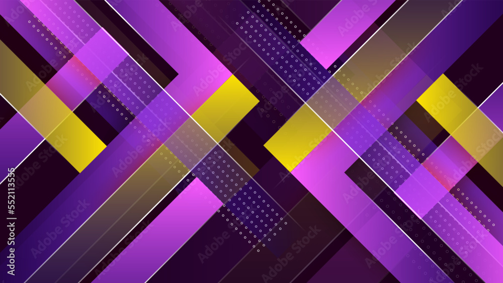Modern abstract purple and yellow arrow template background design Modern abstract purple and yellow arrow template background design