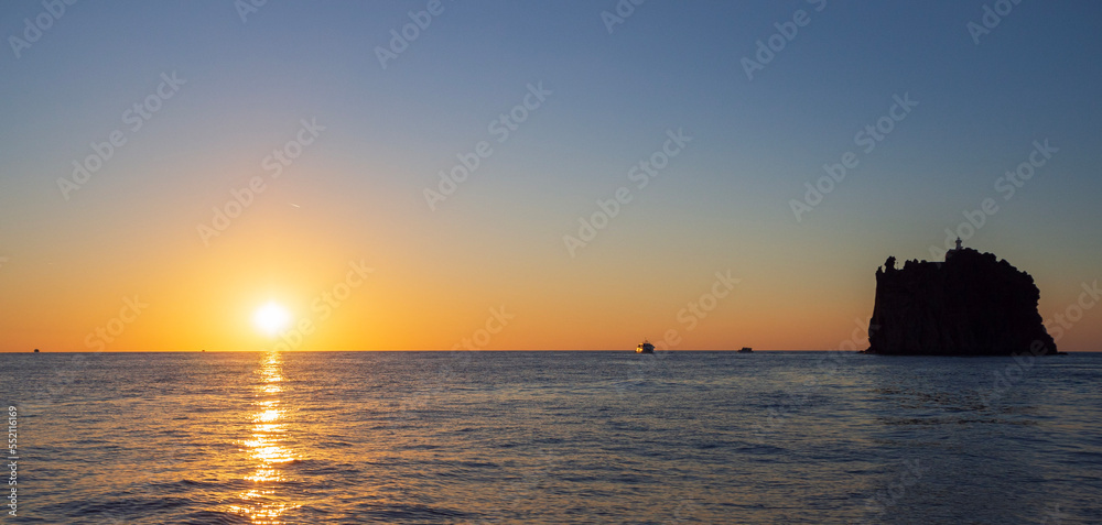 eolian sunset over the sea