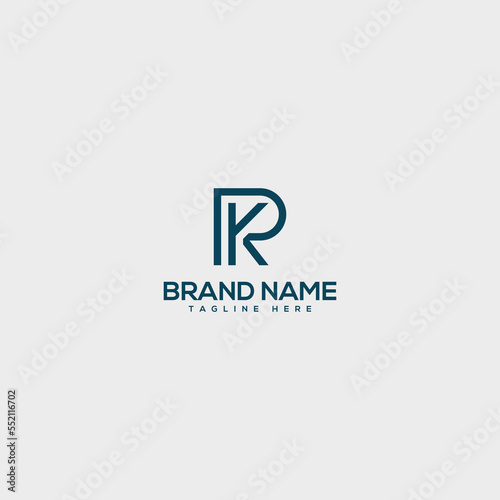 Alphabet PK, KP, P, K letter logo design template vector illustration.
