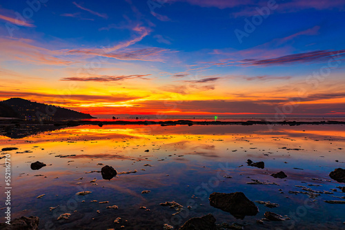 Sun set on the beach in Koh Samui