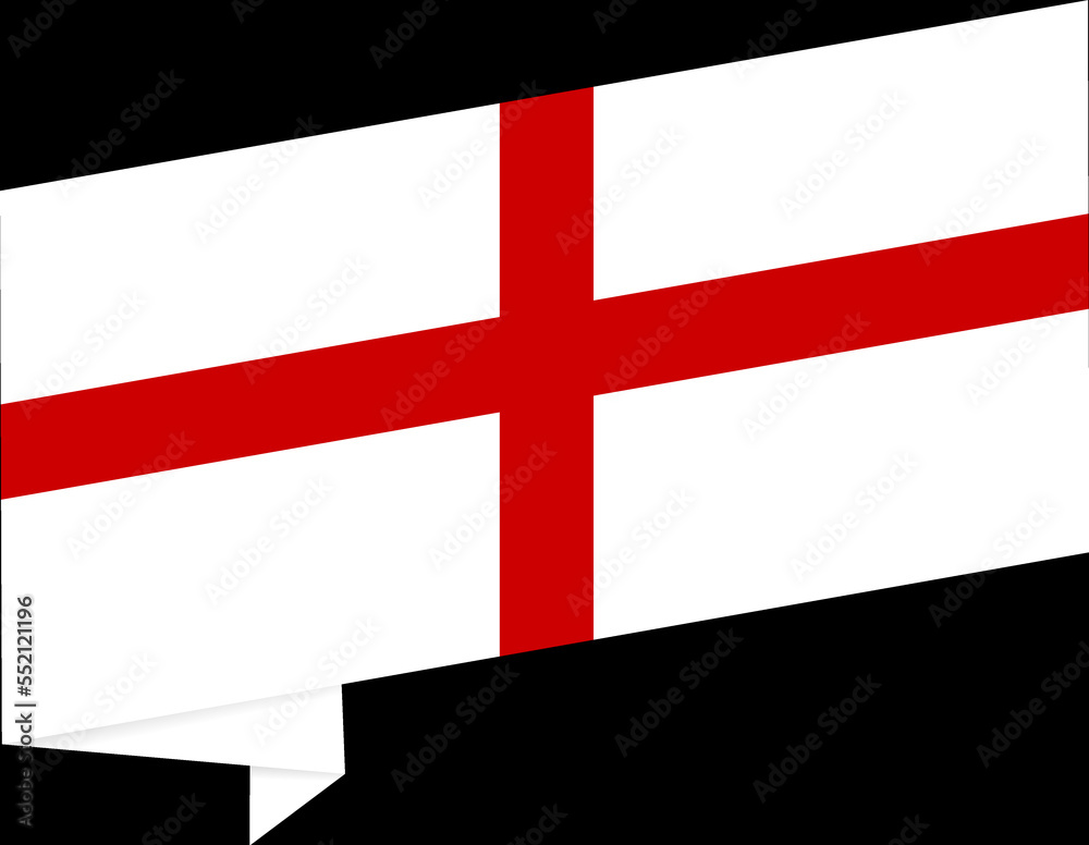 Obraz premium England flag wave isolated on png or transparent background,Symbol England ,template for banner,card,advertising ,promote,and business matching country poster, vector illustration