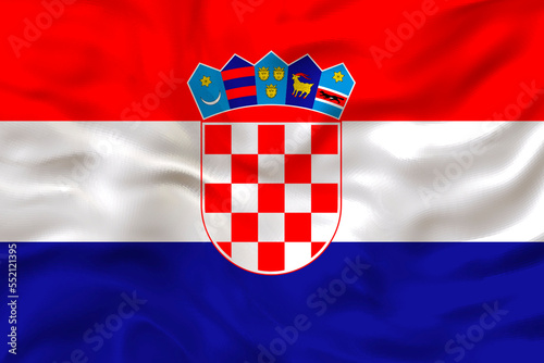National flag of Croatia. Background with flag of Croatia