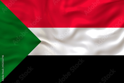 National flag of Sudan. Background with flag of Sudan