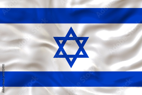 National flag of Israel. Background  with flag  of  Israel.