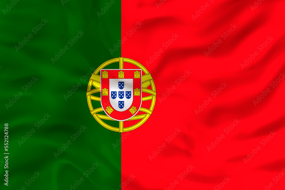 National Flag of Portugal. Background  with flag  of Portugal