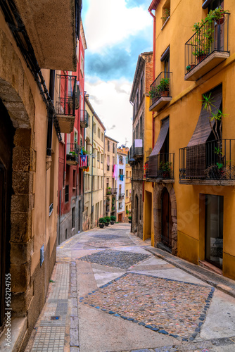 Falset old town Priorat region Catalonia Spain narrow streets famous for its wine Tarragona province © acceleratorhams