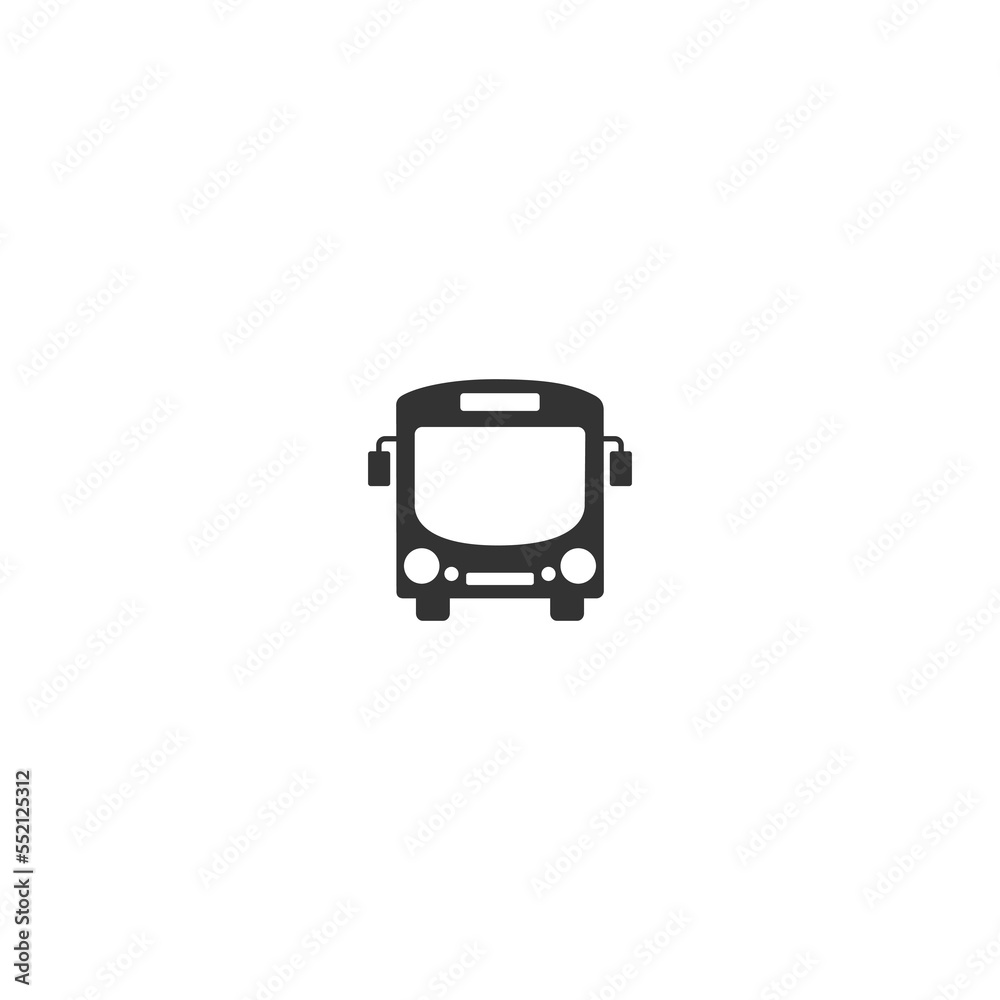 Bus icon symbol vector on white flat sign Bus icon symbol vector on white flat sign
