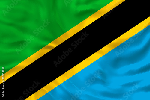 National flag of Tanzania. Background with flag of Tanzania.