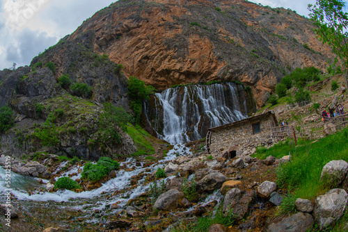 Kapuzbasi waterfall in Kayseri, Turkey. photo
