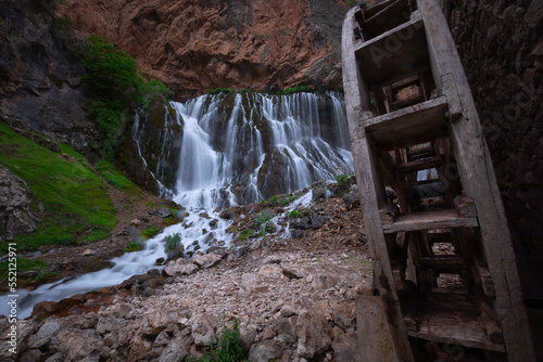 Kapuzbasi waterfall in Kayseri, Turkey. photo
